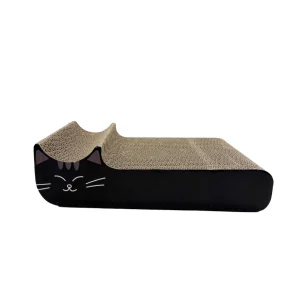 Leeby Kira arranhador de cartão preto para gatos