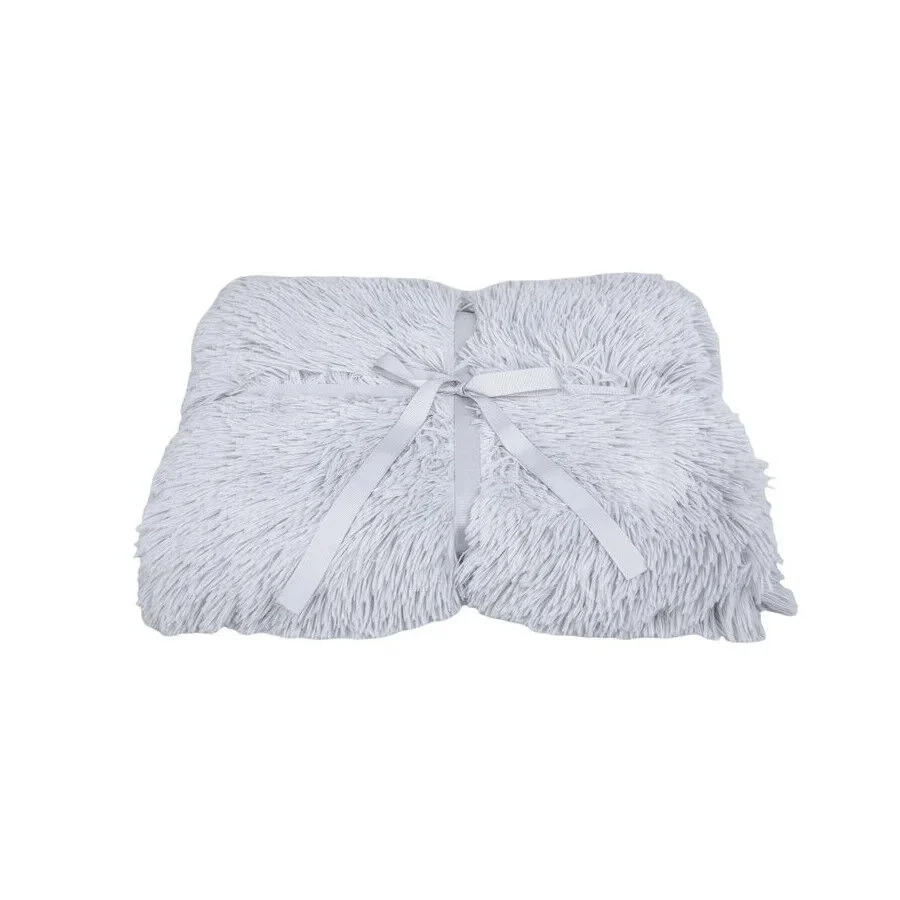 Leeby Manta Anti Stress Suave Cinzenta para cães