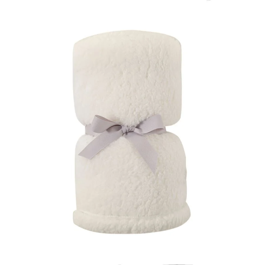Leeby Manta Suave de Pelo Branco para gatinhos