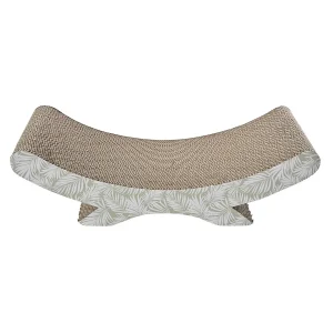 Leeby Remy Rocker arranhador de cartão horizontal com padrão de folhas para gatos