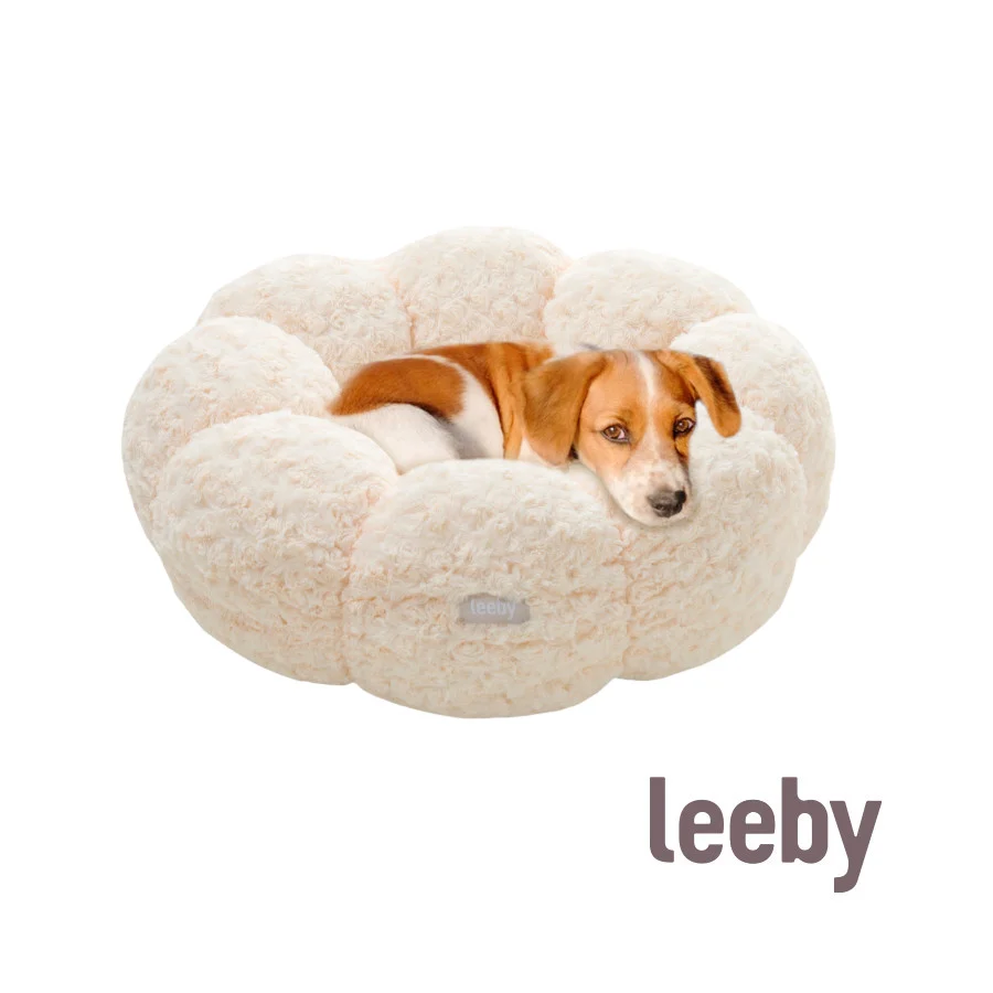 Leeby Sofá Flower Bed Swirl Bege para cães - Image 2