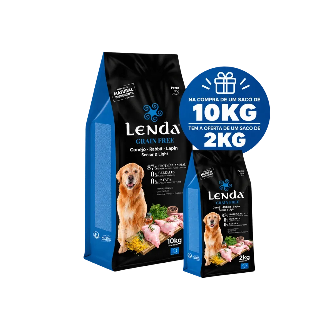 Lenda Grain Free Light & Senior 10kg + 2kg Oferta – Ração para Cães