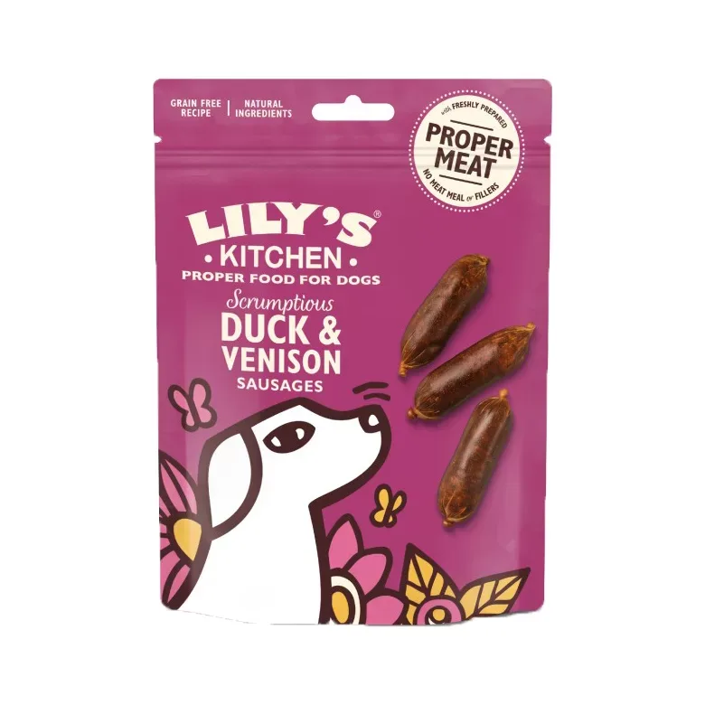 Lilys Kitchen Salsichas Cão – Pato e Veado (70grs)