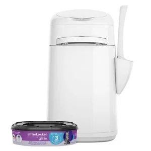 LitterLocker® Genie caixote para eliminação de areia para gatos, branco