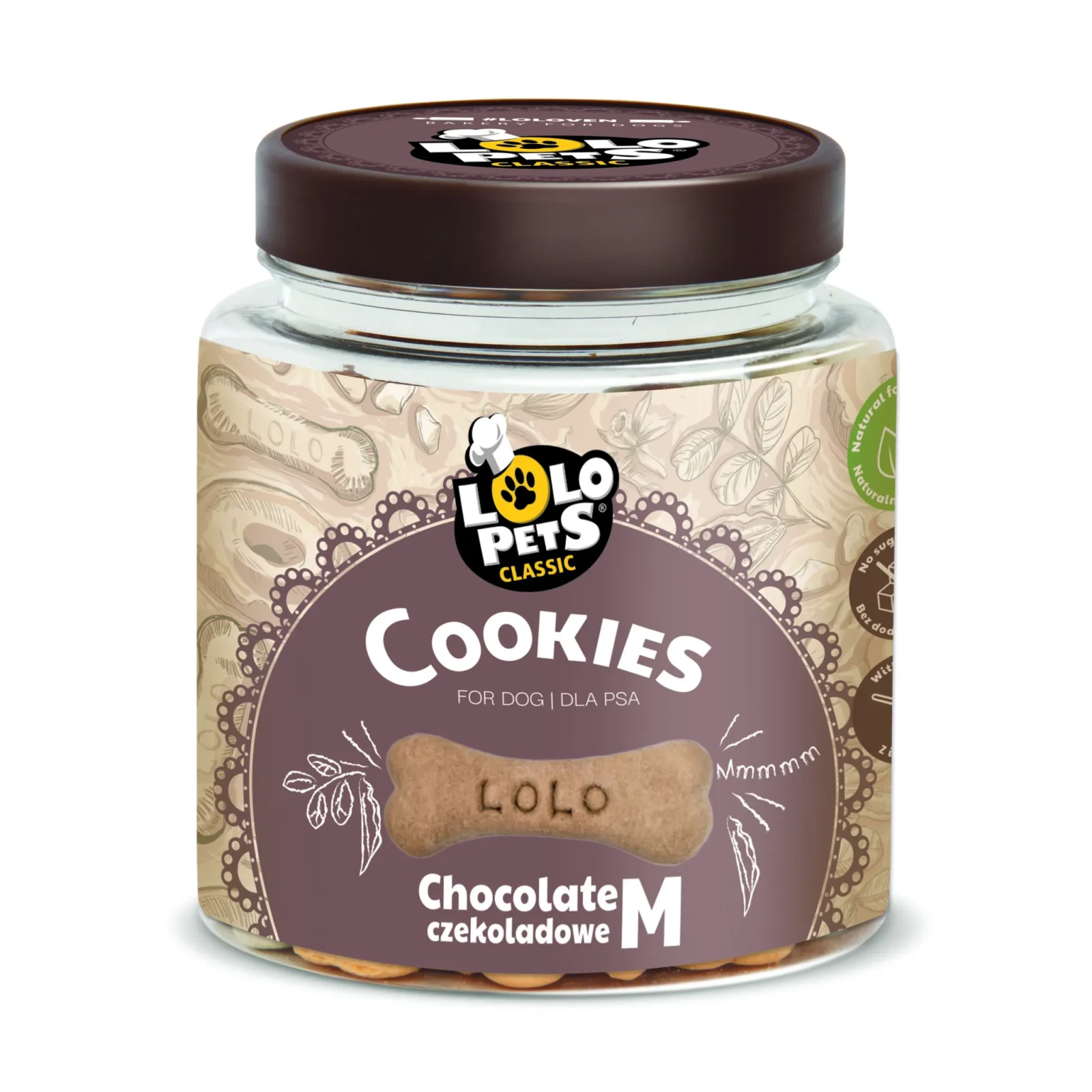 LOLOPETS Biscuits, bones para cão sabor chocolate 210G Tamanho M - Image 2