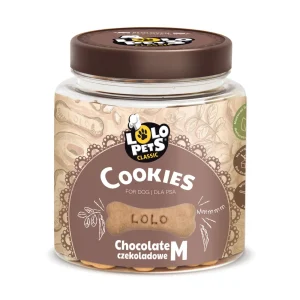 LOLOPETS Biscuits, bones para cão sabor chocolate 210G Tamanho M