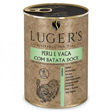 Luger’s Alimento húmido para cão adulto – Peru e vaca com batata doce – Quantidade: 400 g