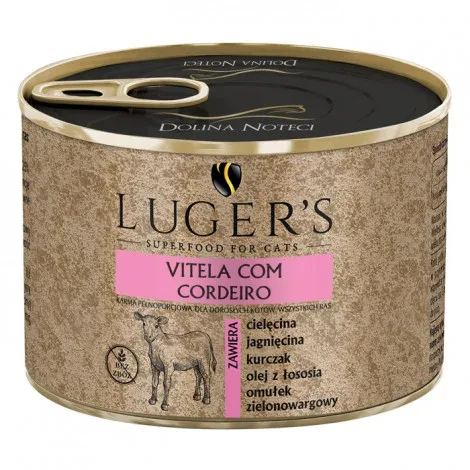 Luger’s Alimento húmido para gato – Vitela e cordeiro – Quantidade: 185 g