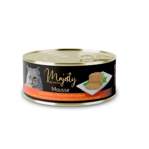 Majesty Adult Mousse de Salmão e Peixe do Oceano em lata para gatos