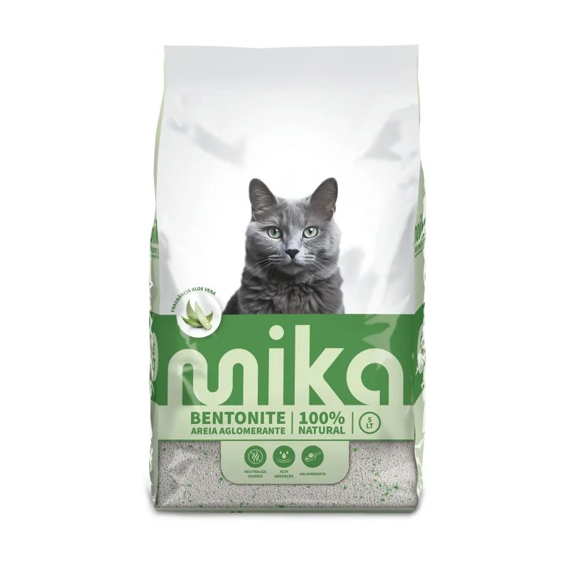 Mika Areia Aglomerante de Bentonite com Aloe Vera para Gatos