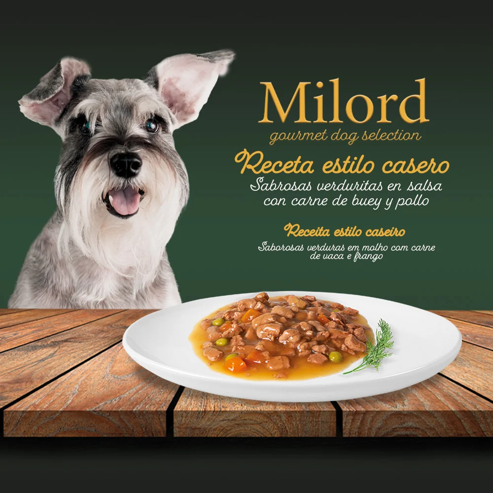 Milord Adult Carne e Vegetais Saqueta em molho para cães - Image 2
