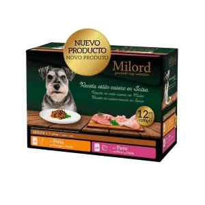 Milord Senior +7 Receita ao estilo caseiro em molho Saquetas para cães - Multipack