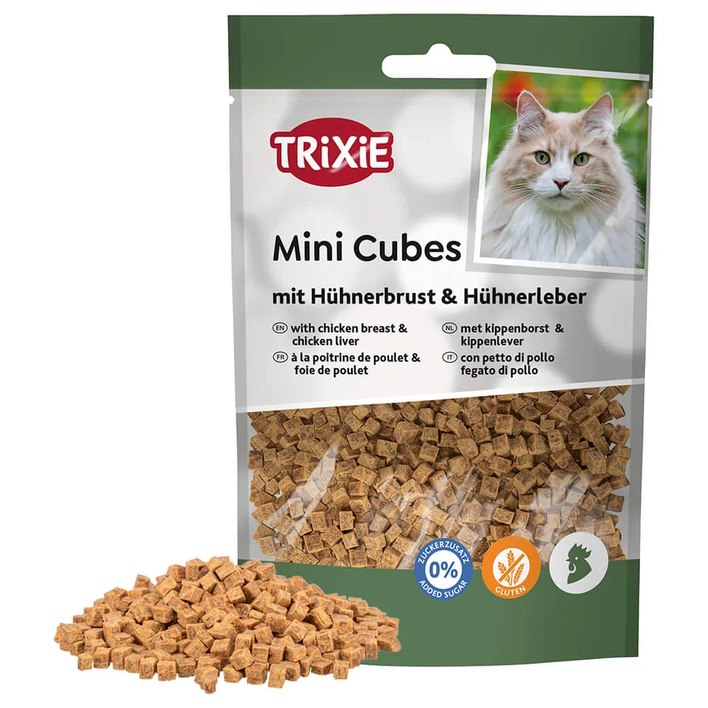 MINI CUBES COM PEITO E FÍGADO DE FRANGO