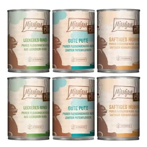 MjAMjAM Pur com carne pura 6 x 400 g - Pack misto