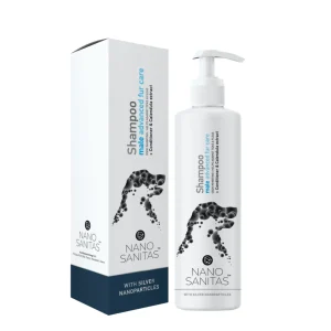 NanoSanitas - Champ么 e Condicionador com nanopart铆culas de prata para machos de pelo longo com antiparasit谩rio 250ml