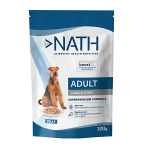 Nath Adult Cordeiro e Porco em Gelatina saquetas para cães