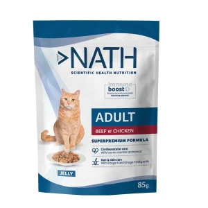 Nath Adult Vitela e Frango em Gelatina Saquetas para gatos