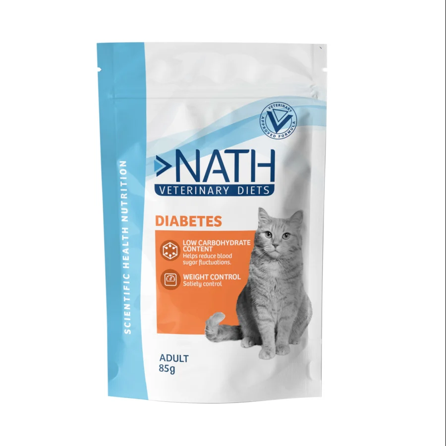 Nath Veterinary Diets Diabetic Alimento húmido dietético em saqueta para gatos