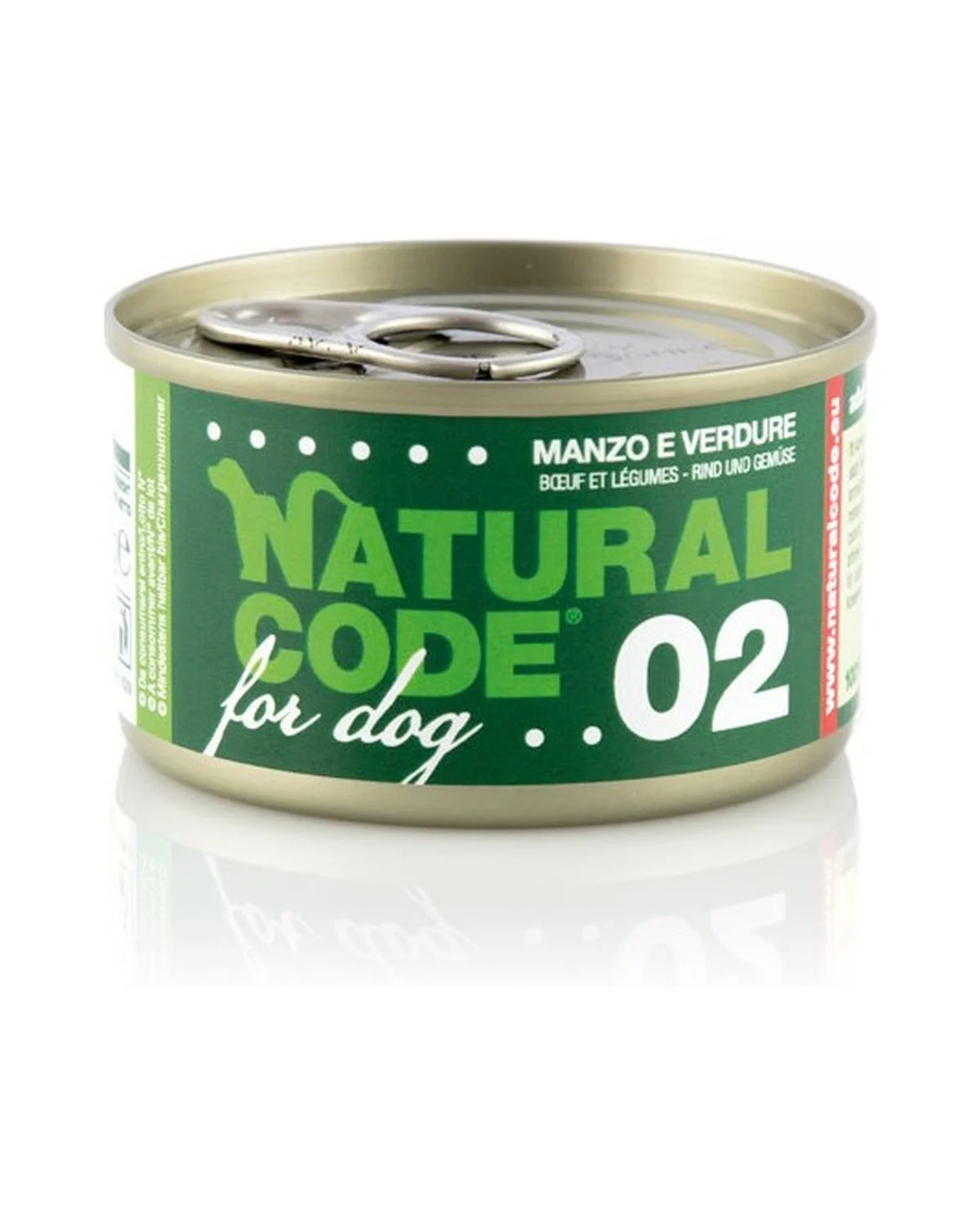 Natural Code 02 – Comida Húmida para Cães – Vaca e Vegetais 90 g