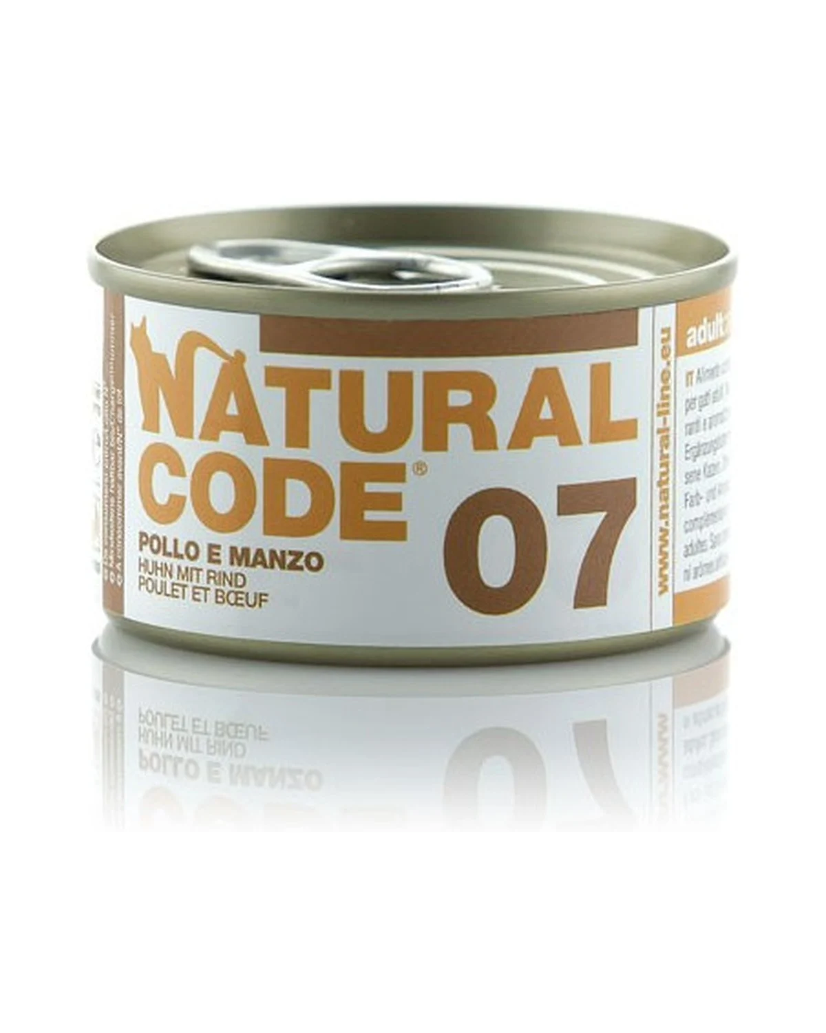 Natural Code 07 – Comida Húmida para Gatos – Frango e Vaca 85 g