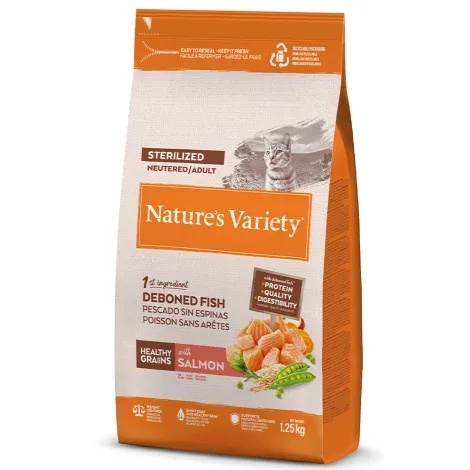 Nature’s Variety Healthy Grains Gato adulto esterilizado – Salmão – Quantidade: 1,25 kg
