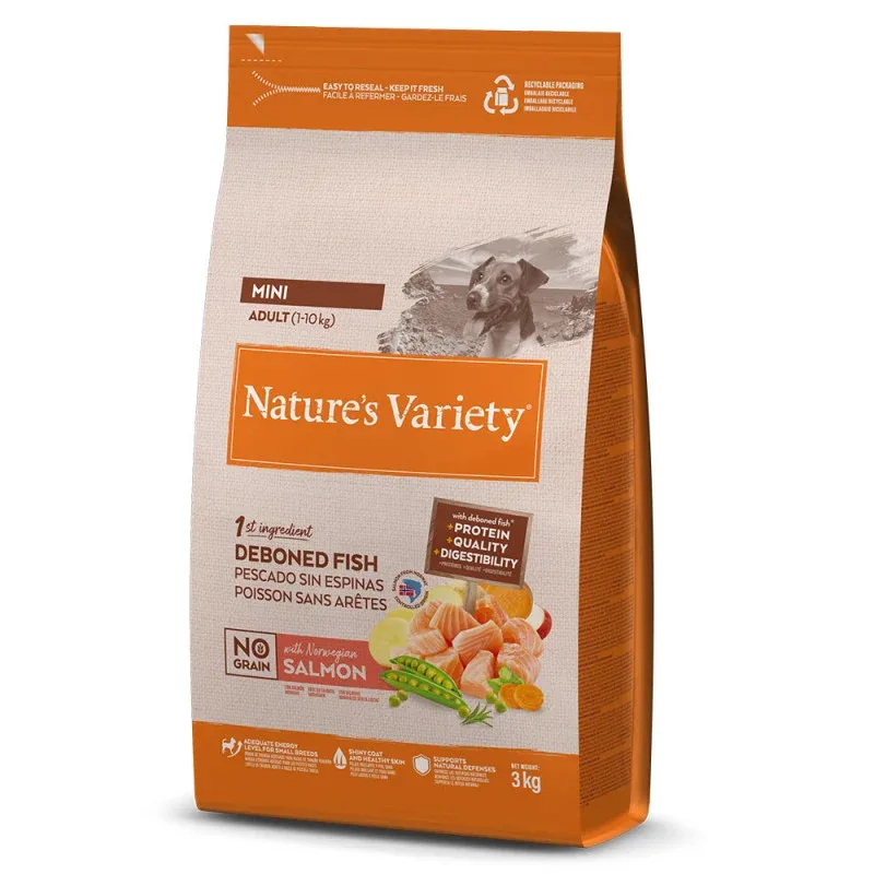 Nature’s Variety No Grain Mini Adulto – Salmão da Noruega