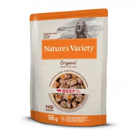 Nature’s Variety Original No grain Patê Cão Medium/maxi adulto – Vaca – Quantidade: 300 g