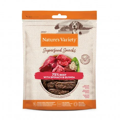 Nature’s Variety Superfood snacks para cão – Vaca – Quantidade: 85 g
