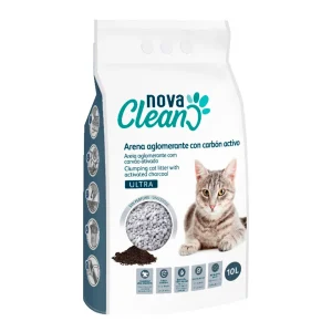 Nova Clean Ultra Areia Aglomerante Carvão para gatos