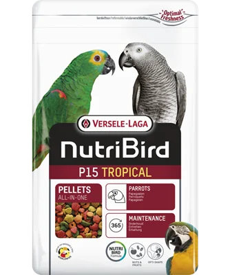 NutriBird P15 TROPICAL- Alimento de manutenção para papagaios – multicolor