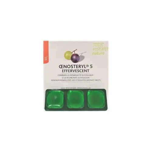 OENOSTERYL EFFERVESCENT – Comprimidos para doenças do vinho e conservante para vinhos brancos e tintos