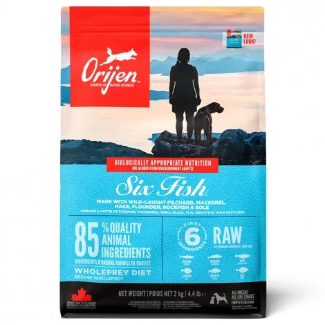 Orijen Six Fish – Ração seca para cão – Peixes – Quantidade: 2 kg