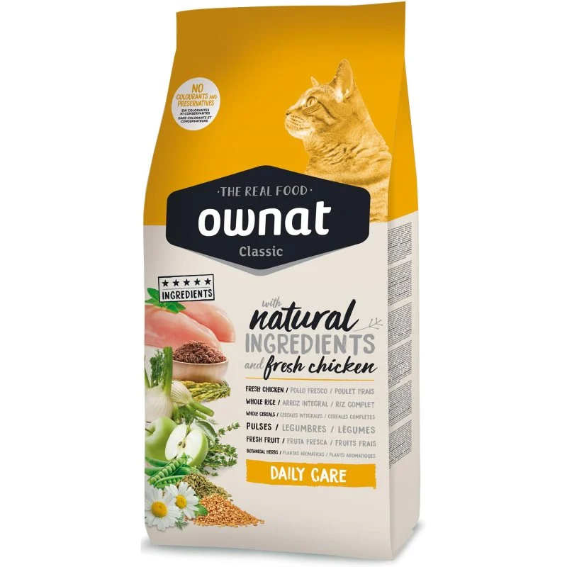 OWNAT Classic Daily Care – Ração seca para gato adulto – Frango