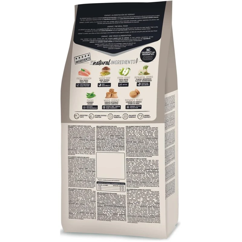OWNAT Classic Light – Ração seca para gato adulto para manutenção do peso – Frango - Image 2