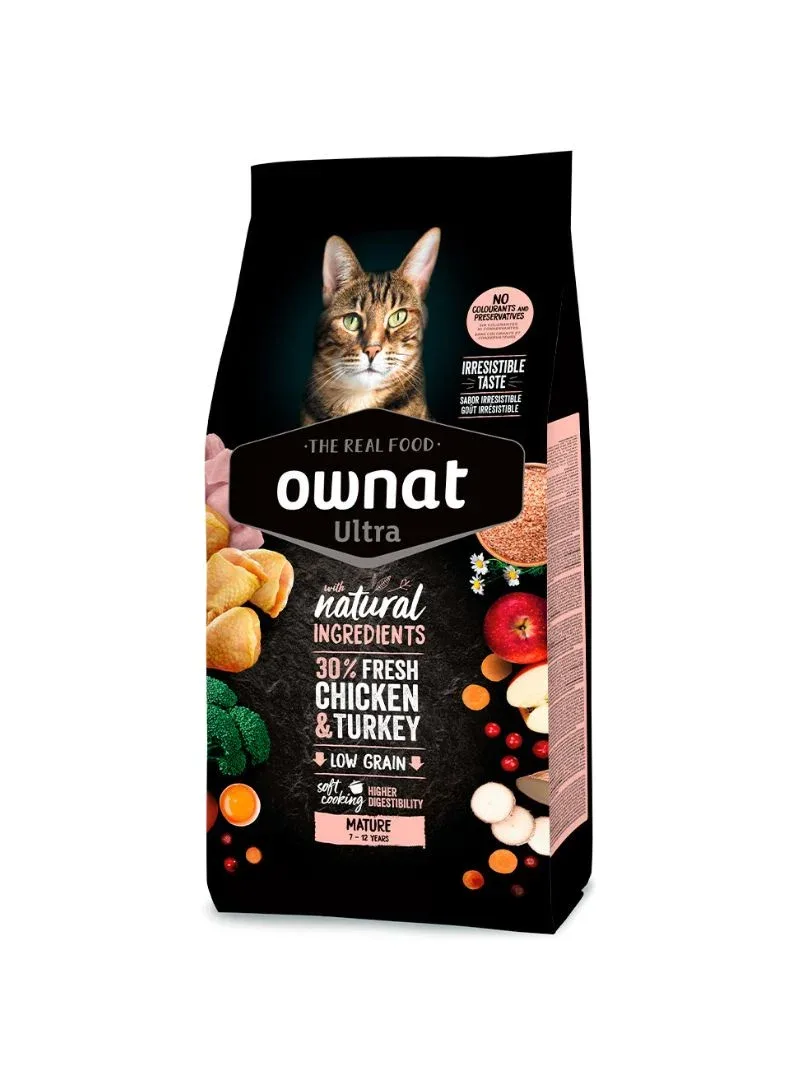 Ownat Ultra Mature – Alimento seco para gatos a partir dos 7 anos