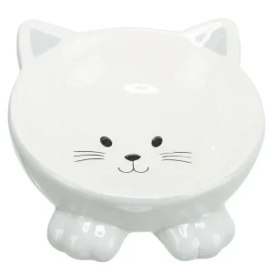 Pack 4 Gamelas elevadas em cer芒mica "Gato" - Trixie