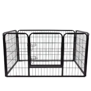 Parque para cães para exterior e interior – 4 paineis 125 x 80 x 70 cm