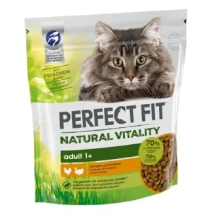 Perfect Fit Natural Vitality Adult 1+ frango e peru ração para gatos