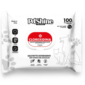 PetShine toalhitas humidas clorexidina 100 unidades