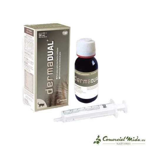 PHARMADIET Dermadual 50 ml de suplemento de ácido graxo para gatos e furões - Image 2