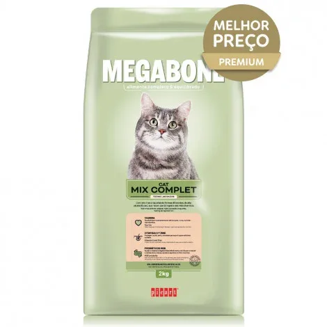 Picart Megabone Mix – Ração seca para gato adulto – Quantidade: 2 kg