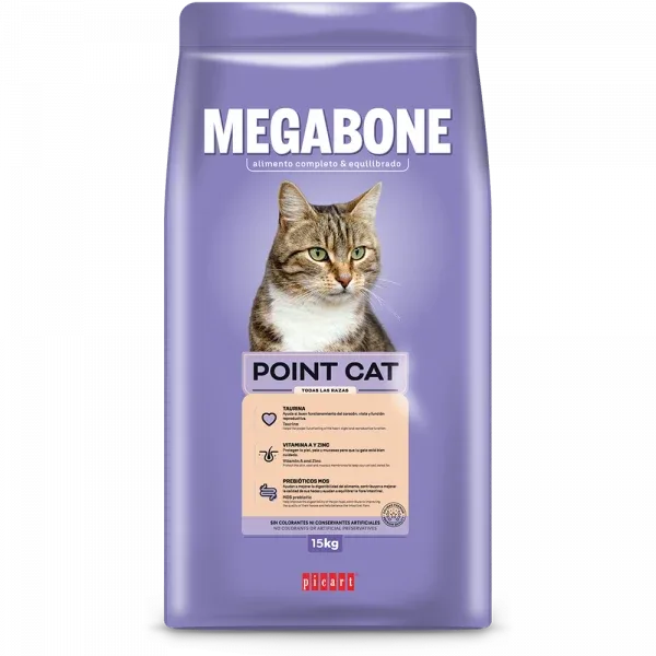 Picart Megabone Point Cat – Ração Seca para Gatos Adultos
