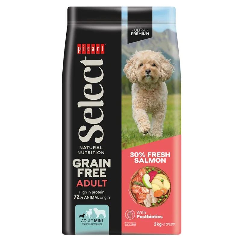 Picart Select Ultra Premium Cão Adulto Mini Grain Free – Salmão