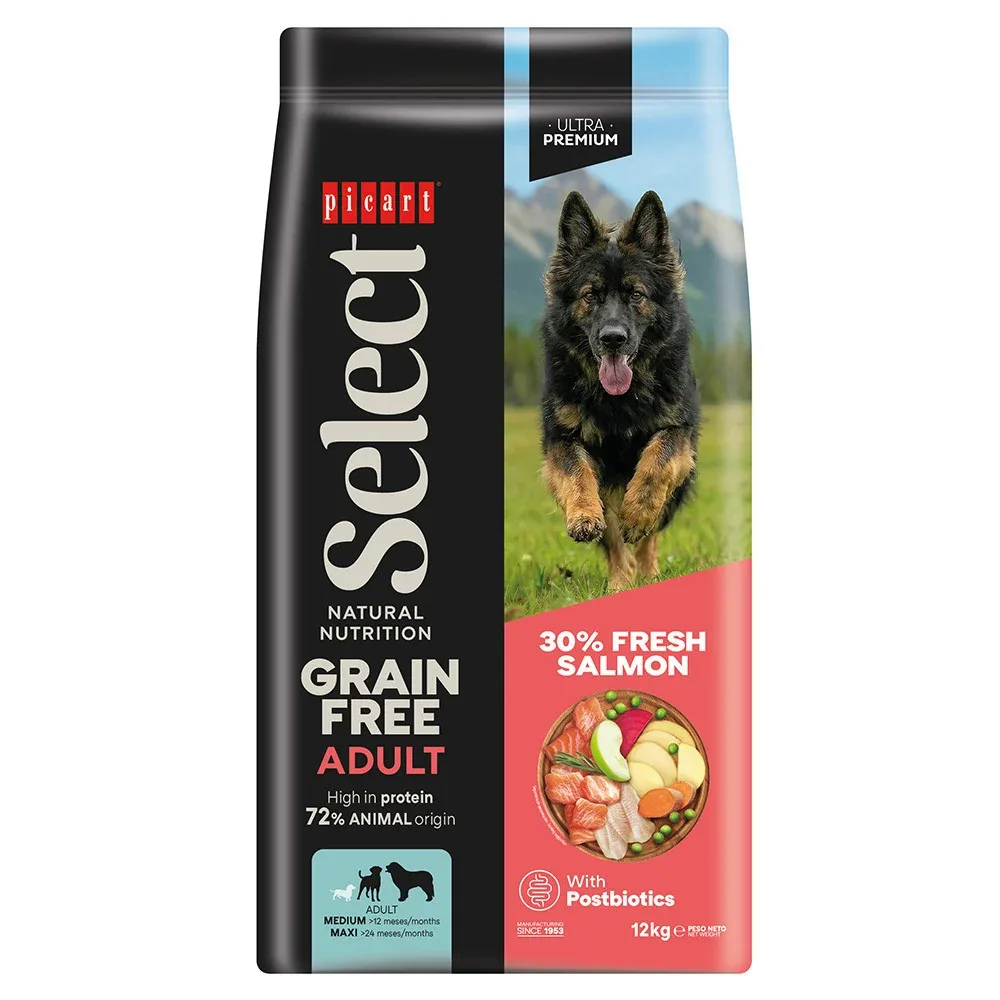 Picart Select Ultra Premium Sem Cereais Cão Adulto – Salmão