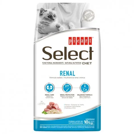 Picart Select Veterinary Diets Renal – Ração seca para gato com problemas renais – Quantidade: 10 kg
