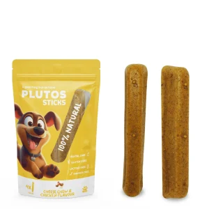 Plutos Sticks - Queijo mastig谩vel e Frango 4un