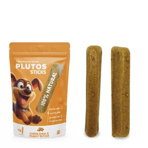 Plutos Sticks - Queijo mastig谩vel e Manteiga de amendoim 4un