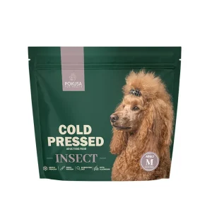 Pokusa Cold Press Insect Monoprotein Ra莽茫o Seca para C茫es Adultos Sens铆veis & Hipoalerg茅nicos Tamanho de Croquete M
