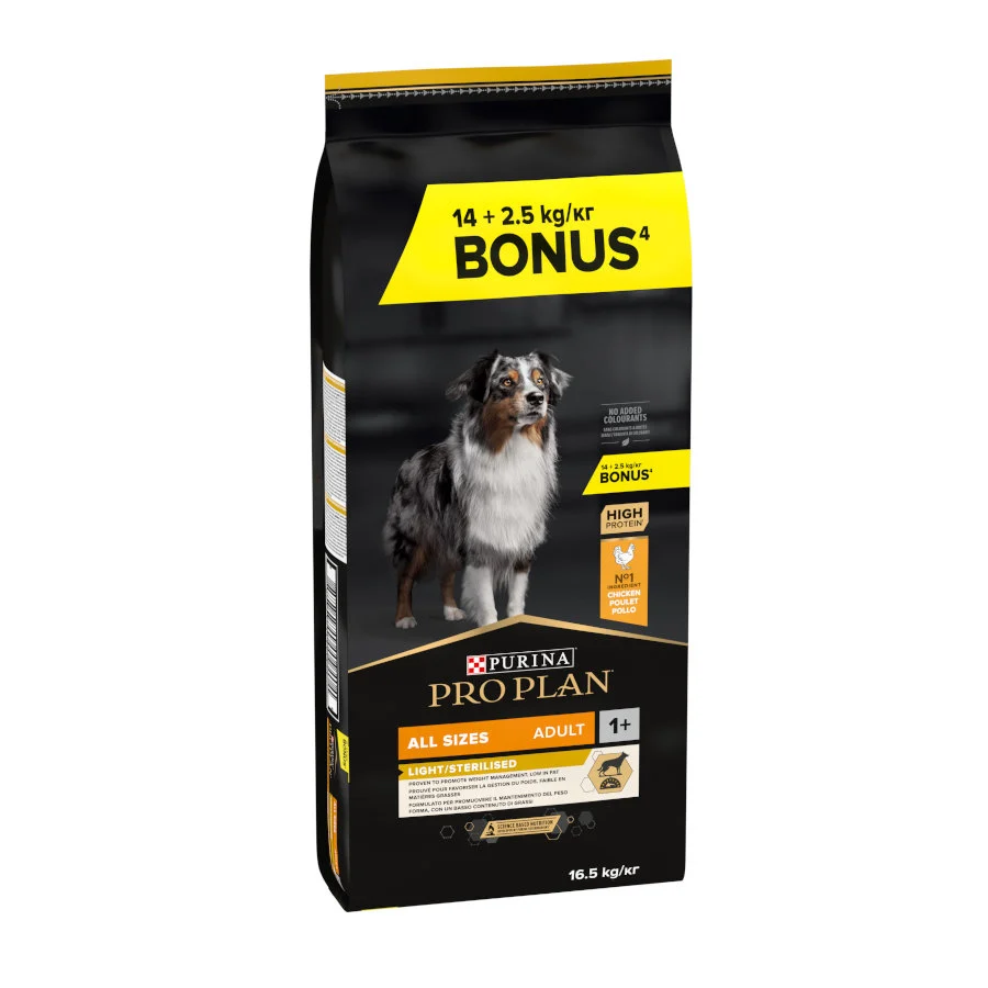 Pro Plan Adult Light/Sterilised Frango ração para cães