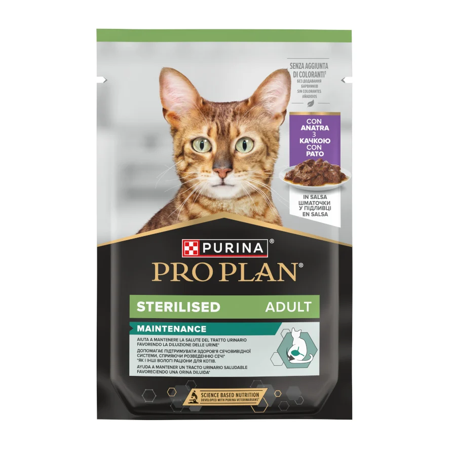 Pro Plan Adulto Esterilizado Pato em Molho para gatos